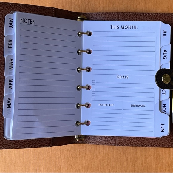 2025 FITS Louis Vuitton Agenda PM  / MM  Calendar Refill Fits  6 Ring LV Agenda - Picture 5 of 12